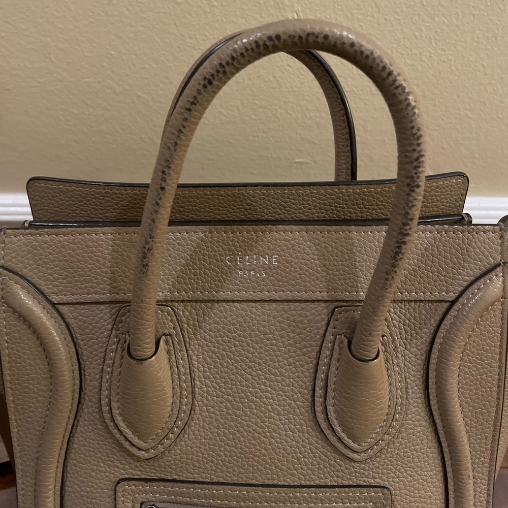 Authentic Celine Medium Size Leather Smiling Bag-… - image 2